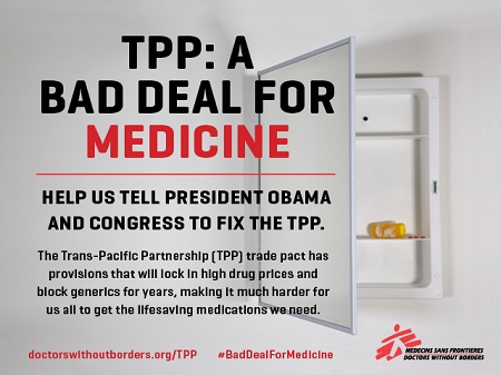 هشدار پزشکان بدون مرز درباره TPP