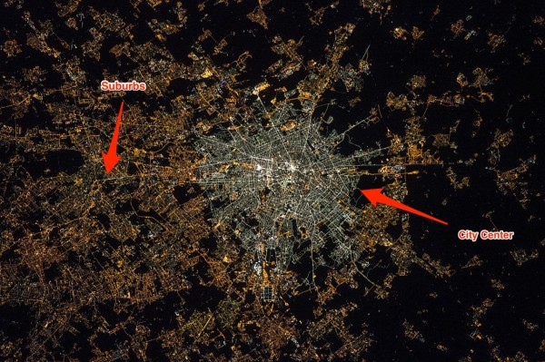 عکس میلان ایتالیا از فضا 2015