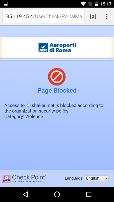 Rome airport site filter